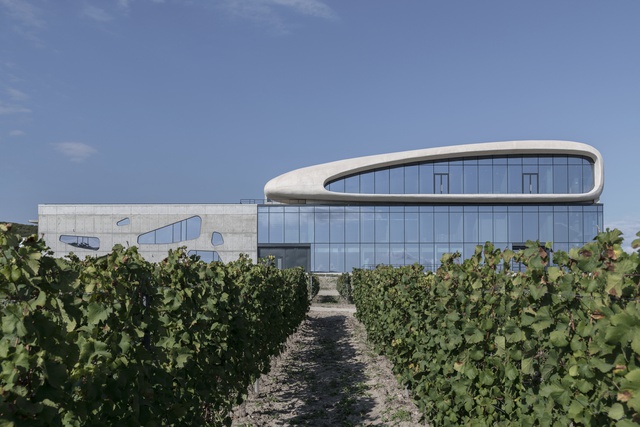 Архитектурная бионика - фасад ресторана с панорамными окнами