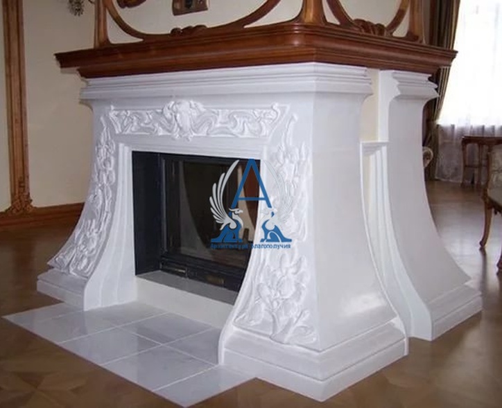 Украсьте интерьер порталом для камина из стеклофибробетона