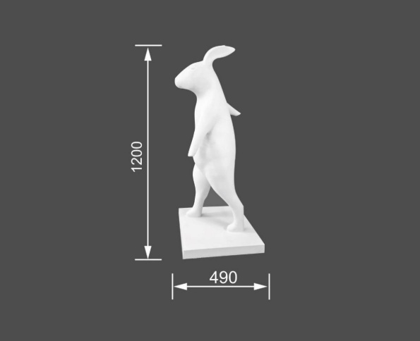 Садовая скульптура «Заяц» - С 1 размеры